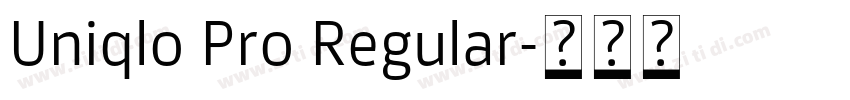 Uniqlo Pro Regular字体转换